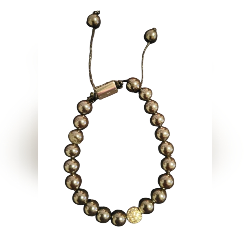 Aura Elegant Adjustable Natural Stone Bracelets-Hematite NWT